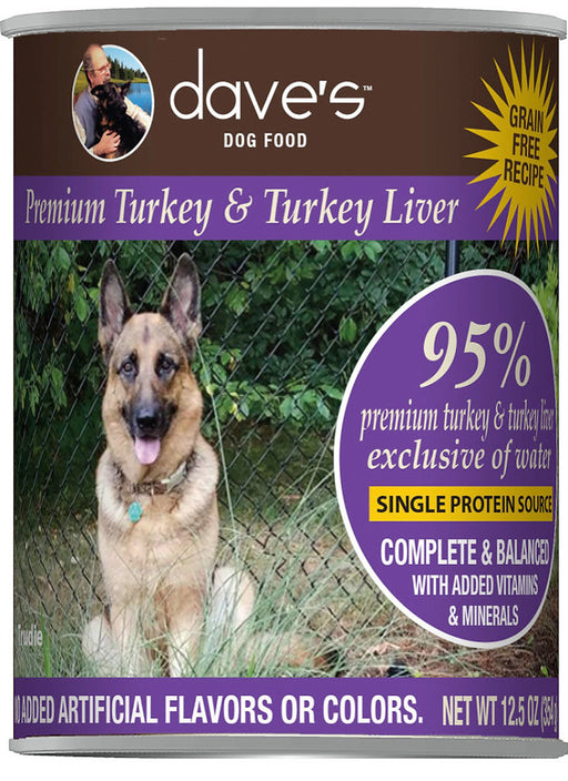 Dave’s 95% Premium Meats™ Canned Dog Food Turkey Recipe