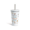 Treat Home Dog Tumbler with Straw - White 16oz