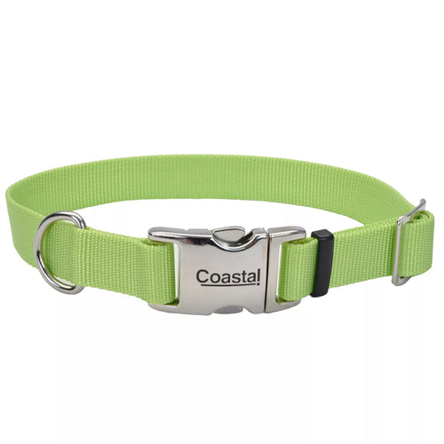 Coastal Adjustable Dog Collar with Metal Buckle - Size Medium 14-20 | 3/4 Width