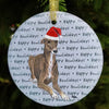 Greyhound Christmas Ornament