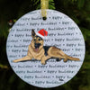 German Shepherd Christmas Ornament