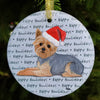 Yorkshire Terrier Christmas Ornament: Yorkshire Terrier