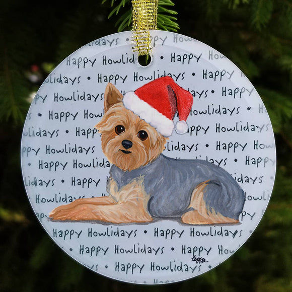 Yorkshire Terrier Christmas Ornament: Yorkshire Terrier Puppy Clip