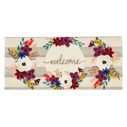 Fall Stripes Welcome Sassafras Switch Mat
