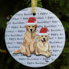 Golden Retriever Christmas Ornament: Pair