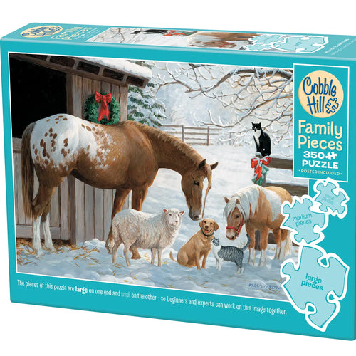 Winter Barnyard (Family) 350pc Puzzle