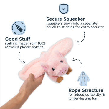 Fling and Fetch Toy for Dogs - Flying Pig