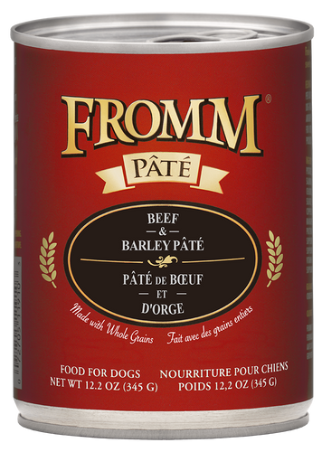 FROMM GOLD BEEF & BARLEY PÂTÉ 12.2oz DOG FOOD