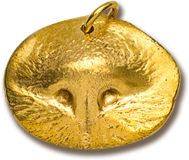 Custom Gold Pet Nose Print Pendant / Key Chain