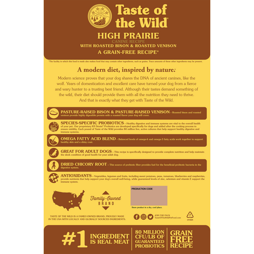 Taste of the Wild High Prairie Canine Recipe with Roasted Bison & Roasted Venison