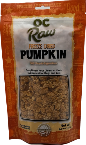 OC Raw Freeze Dried Pumpkin Rox Treat for Dog and Cats - 4oz