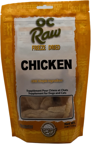 OC Raw Chicken - 4 oz Freeze Dried Dog Treat