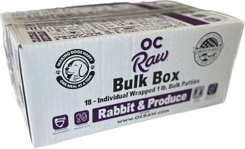 OC Raw Rabbit & Produce ~ 18lb Bulk Box