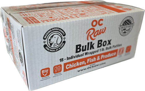 OC Raw CHICKEN, FISH & PRODUCE - 18lb