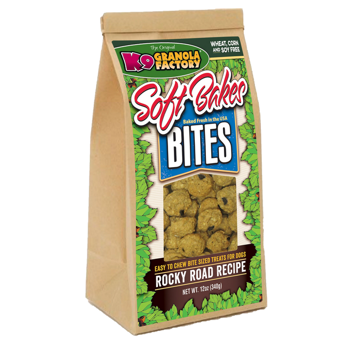K9 Granola Factory Soft Bakes Bites, Rocky Road Recipe Dog Treats 12oz.