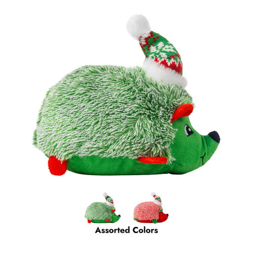 KONG Holiday Comfort Plus HedgeHug Dog Toy with Squeaker, Assorted Colors