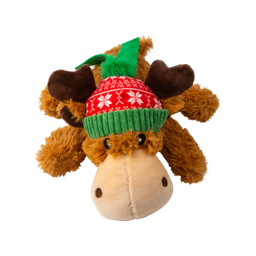 KONG Holiday Cozie™ Plush Reindeer Dog Toy with Squeaker