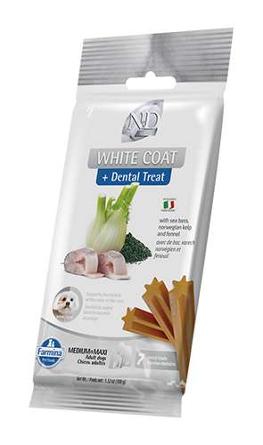 Farmina N&D White Coat Dental Treat with Sea Bass, Norwegian Kelp and Fennel Medium & Maxi