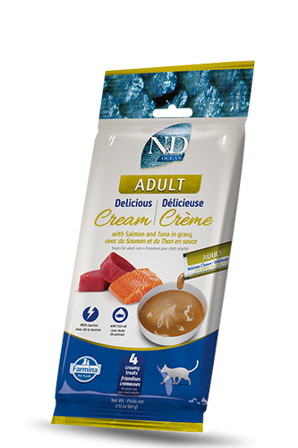 Farmina N&D Adult • Healthy & Delicious Cream with Tuna & Salmon Cat Treat - 2.11oz