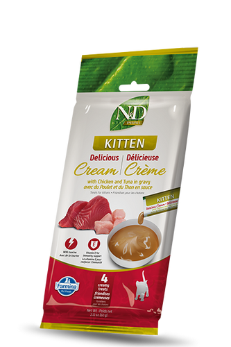 Farmina N&D Kitten • Healthy & Delicious Cream with Chicken & Tuna Cat Treat - 2.11oz