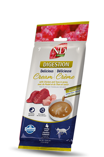 Farmina N&D Digestion • Healthy & Delicious Cream with Chicken & Tuna Cat Treat - 2.11oz