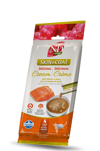 Farmina M&D Skin & Coat • Healthy & Delicious Cream with Salmon Cat Treat - 2.11oz