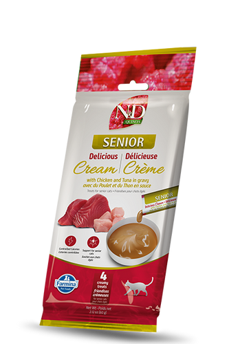 Farmina N&D Senior • Healthy & Delicious Cream with Chicken & Tuna Cat Treat - 2.11oz