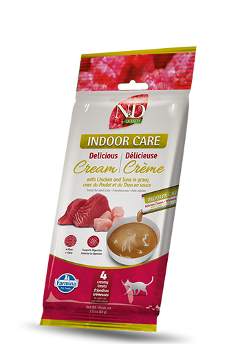 Farmina N&D Indoor • Healthy & Delicious Cream with Chicken & Tuna Cat Treat - 2.11oz
