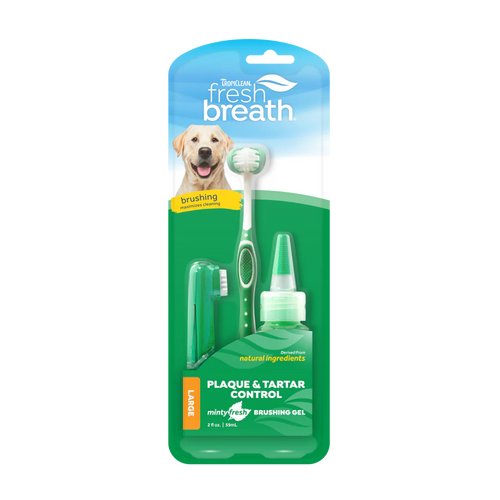 TropiClean Fresh Breath Oral Care Kit for Medium to Large Dogs