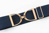 Ellany Navy - 2 Rose Gold Stirrup Elastic Belt
