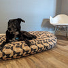 Large Oval Lounger Dog Bed - Natural Geo