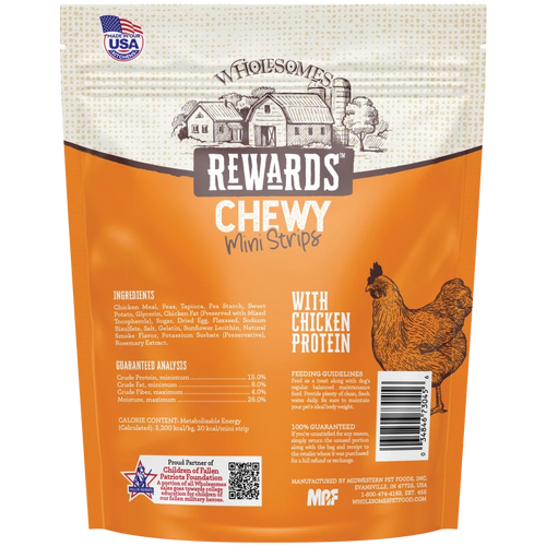 Wholesome's Rewards Chewy Chicken Mini Strips Dog Treat 7 oz.