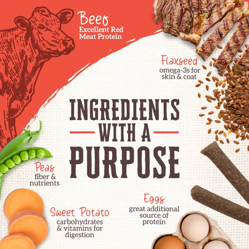 Wholesome's Rewards Chewy Beef Sticks 25 oz. For Dogs