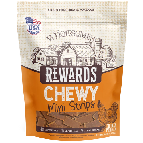 Wholesome's Rewards Chewy Chicken Mini Strips Dog Treat 7 oz.