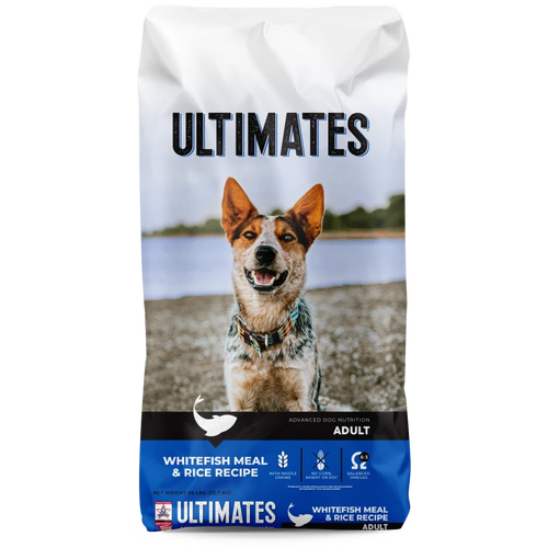 Ultimates Whitefish Meal & Rice Dry Dog Food For Adult Dogs - 28lb