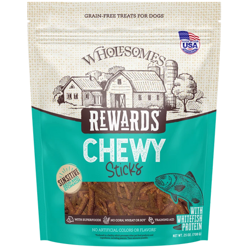 Wholesome's Rewards Chewy Whitefish Sticks 25 oz. For Dogs