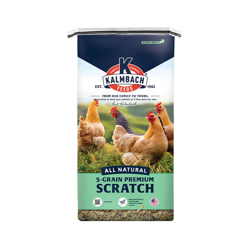 KALMBACH FEEDS All Natural 5-Grain Premium Scratch Grain for Chickens - 50LB