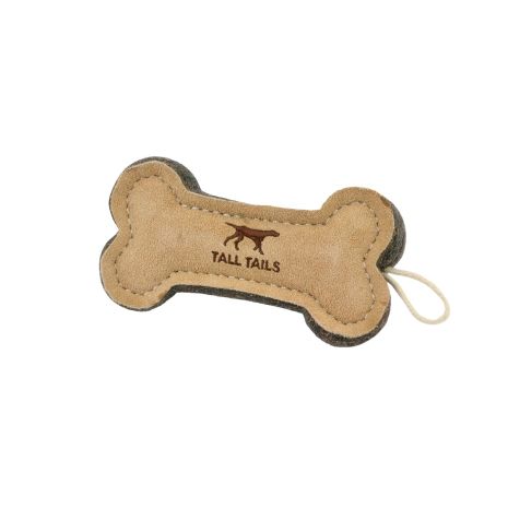 Natural Leather Bone Dog Toy
