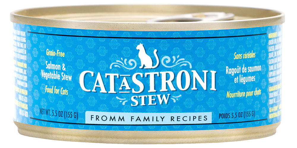 FROMM CATASTRONI SALMON  & VEGETABLE STEW 5.5z WET CAT FOOD