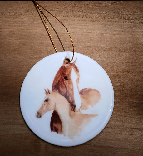 SONA EQUESTRIAN HOLIDAY CERAMIC ORNAMENT