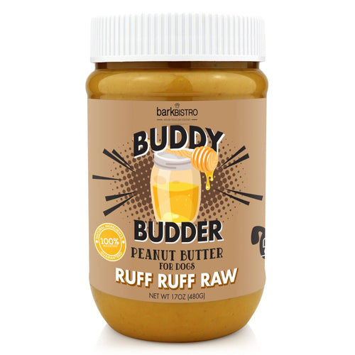 Ruff Ruff Raw BUDDY BUDDER - 100% natural Dog Peanut Butter, Made in USA 17oz