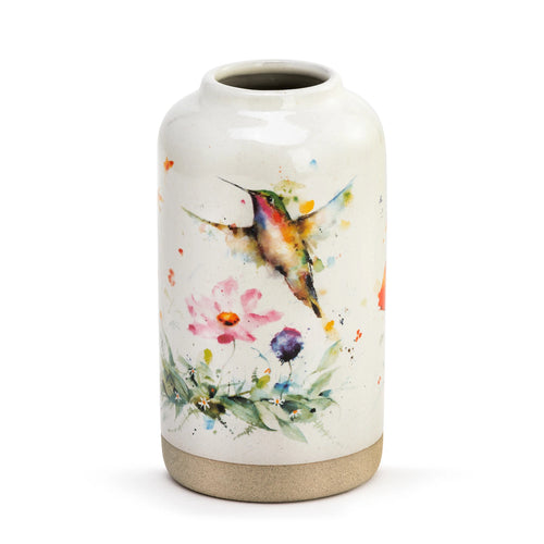 Demdaco Wildflowers Hummingbird Vase