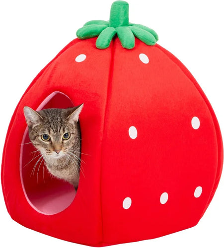 YML Strawberry Covered Cat & Dog Bed Small