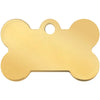 Small Bone Shape Dog Tag with Plated Brass