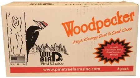 Pine Tree Farms Woodpecker Hi Energy Suet Value 8 Pack
