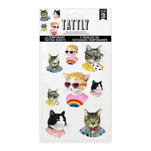 Cat People Tattoo Sheet - Set of 2