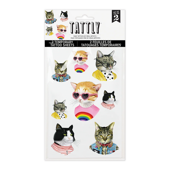 Cat People Tattoo Sheet - Set of 2