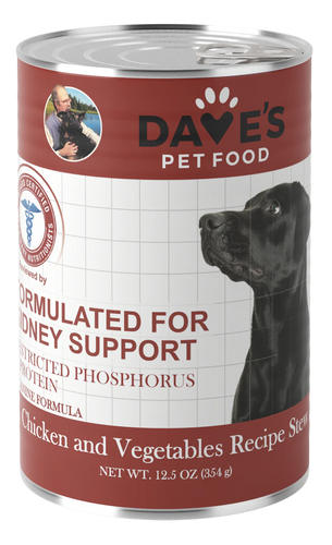 Dave's Restricted Diet Phosphorus – Chicken & Vegetable Stew for Dogs - 12.5oz