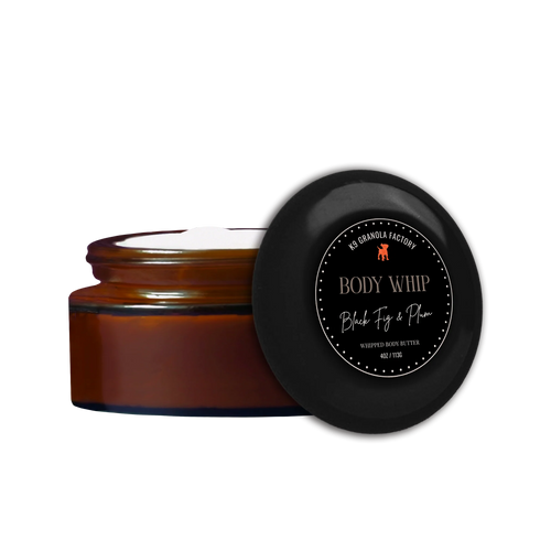 K9 Granola Factory Bed & Bath Spa Collection, Black Fig & Plum Body Whipped Butter for Dogs- 4oz