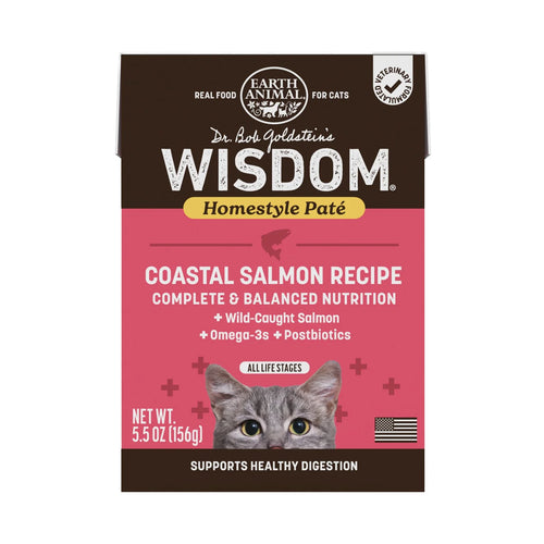 Dr. Bob Goldstein's Wisdom® Homestyle Paté Coastal Salmon Recipe Wet Cat Food - 5.5oz